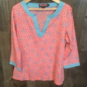 Vineyard Vines starfish swirl tunic cotton top